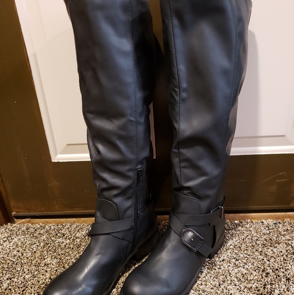Apt 9 black knee high boots - Picture 1 of 3